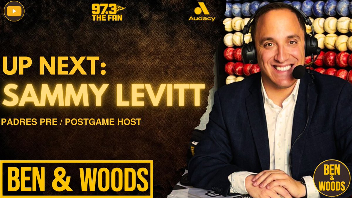 Ben & Woods (@benandwoods) on Twitter photo It's time to catch up with our beloved In-Season <a href="/SammyLev/">Sammy Levitt</a> who returns to the show NEXT:
📻 <a href="/973TheFanSD/">97.3 The Fan</a>
📱 <a href="/Audacy/">Audacy</a> App
☎️ (833) 288-0973
WATCH: youtube.com/watch?v=VXBZGH… It's time to catch up with our beloved In-Season <a href="/SammyLev/">Sammy Levitt</a> who returns to the show NEXT:
📻 <a href="/973TheFanSD/">97.3 The Fan</a>
📱 <a href="/Audacy/">Audacy</a> App
☎️ (833) 288-0973
WATCH: youtube.com/watch?v=VXBZGH…