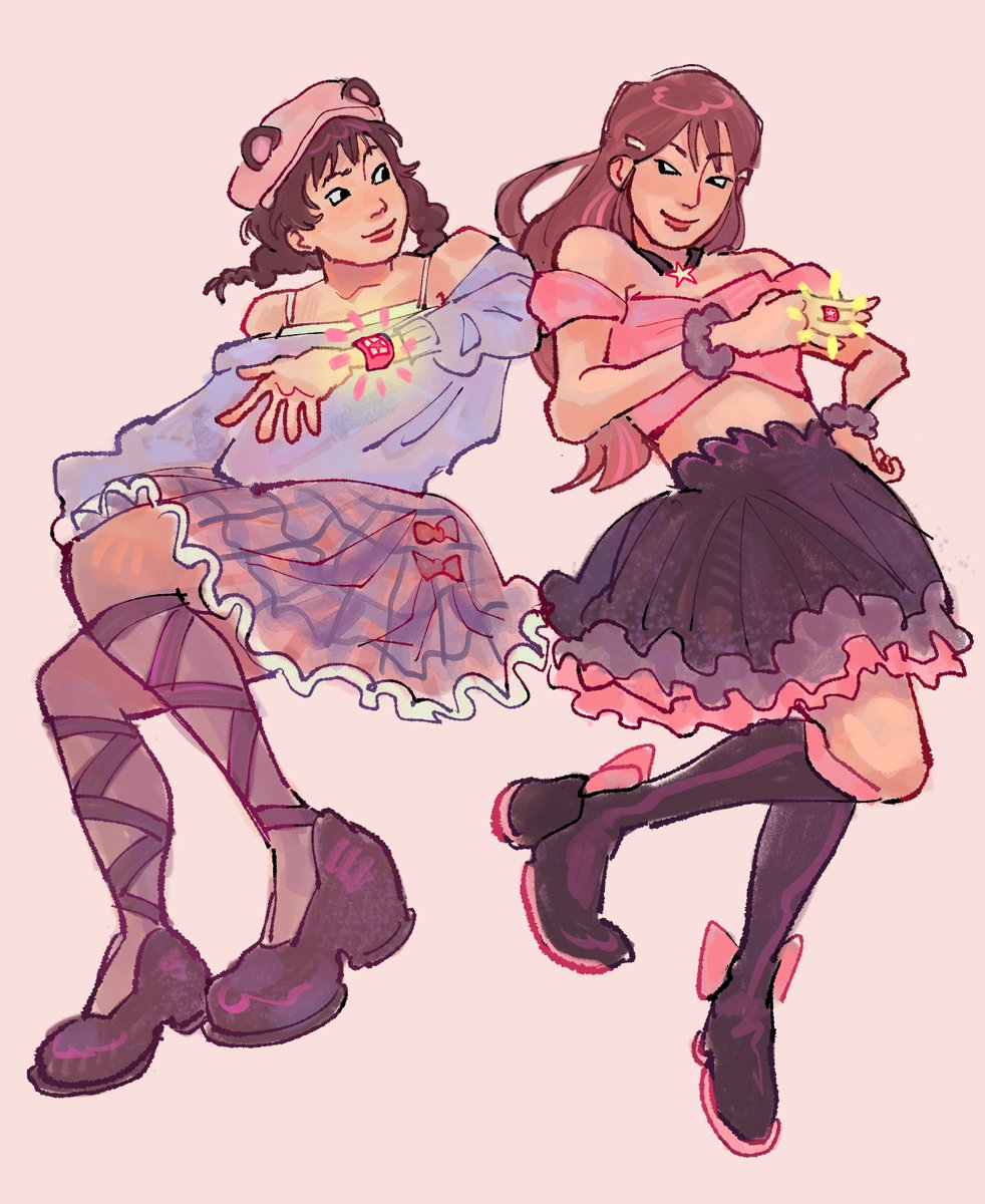 dooozy2's tweet image. YAAAY @monkichuu &apos;s magical girls keeung designs!!!!