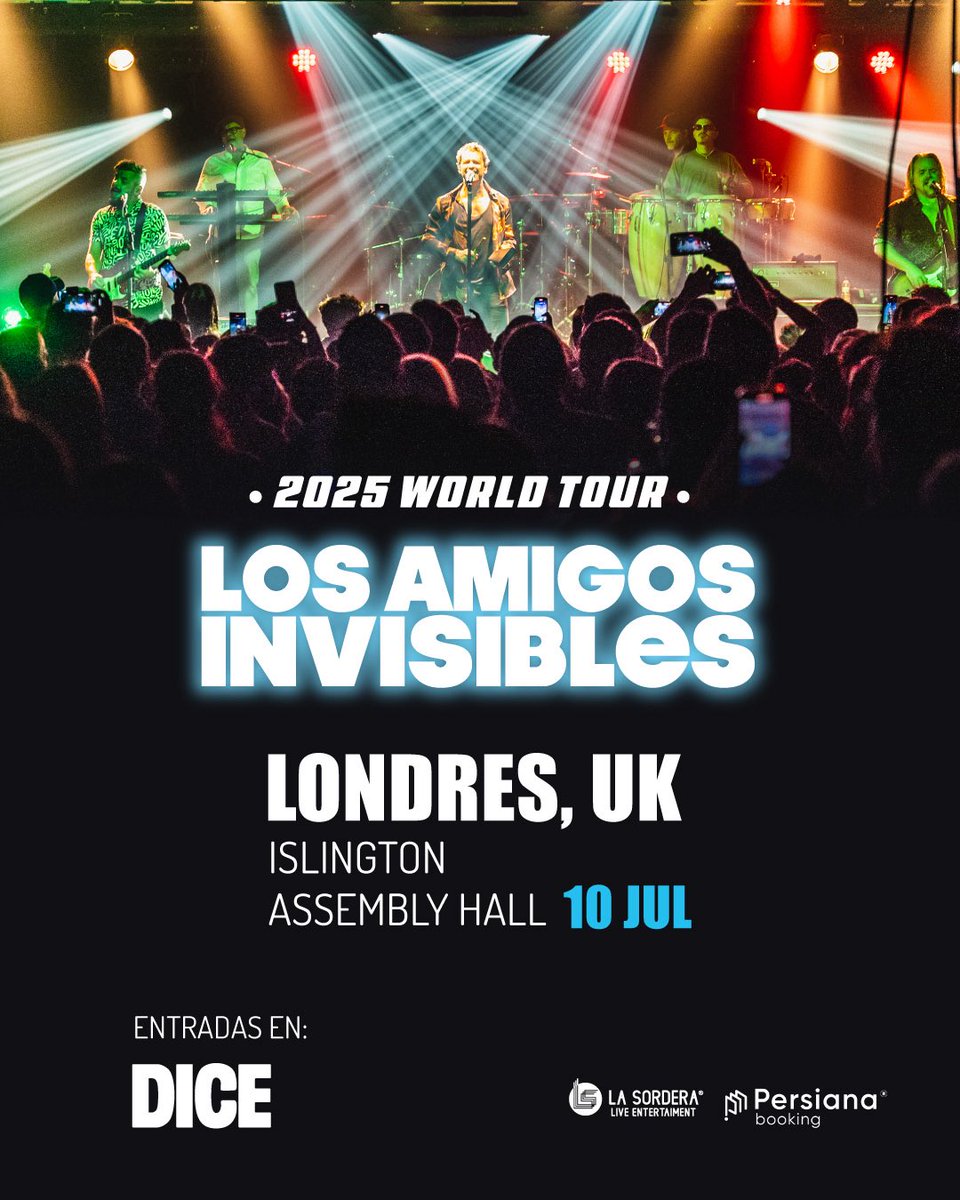 🌍 ¡LONDRES, ESTA NOCHE ES NUESTRA! 🇬🇧
La espera terminó... ¡Llegamos hoy con todo a @islington_ah !
Prepárense para bailar sin parar 💃🕺

📍 Islington Assembly Hall
🕘 Puertas abren a las 7:00 PM
🎟️ Últimos boletos en DICE