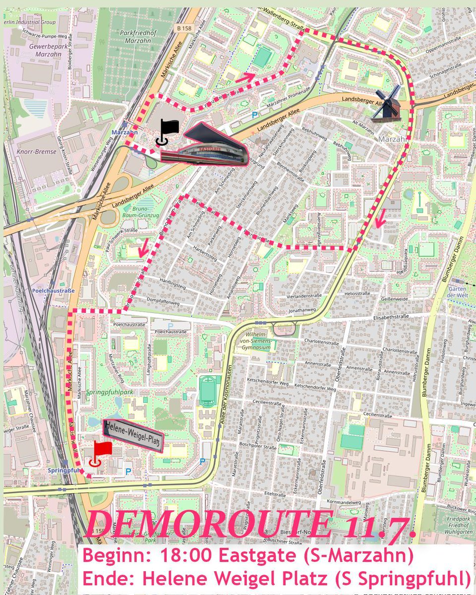 Morgen #b1107 startet 18Uhr die Nach den Rechten schauen Demo am S #Marzahn!

Gemeinsame Anreise: 17:15 S #Ostkreuz (Ausgang Hauptstraße/Markgrafendamm)

Es gibt Awareness und einen Demokonsens, den wir euch bitten einzuhalten, Infos auf antifamahe.noblogs.org/2025/07/09/nac… #Antifa #Berlin