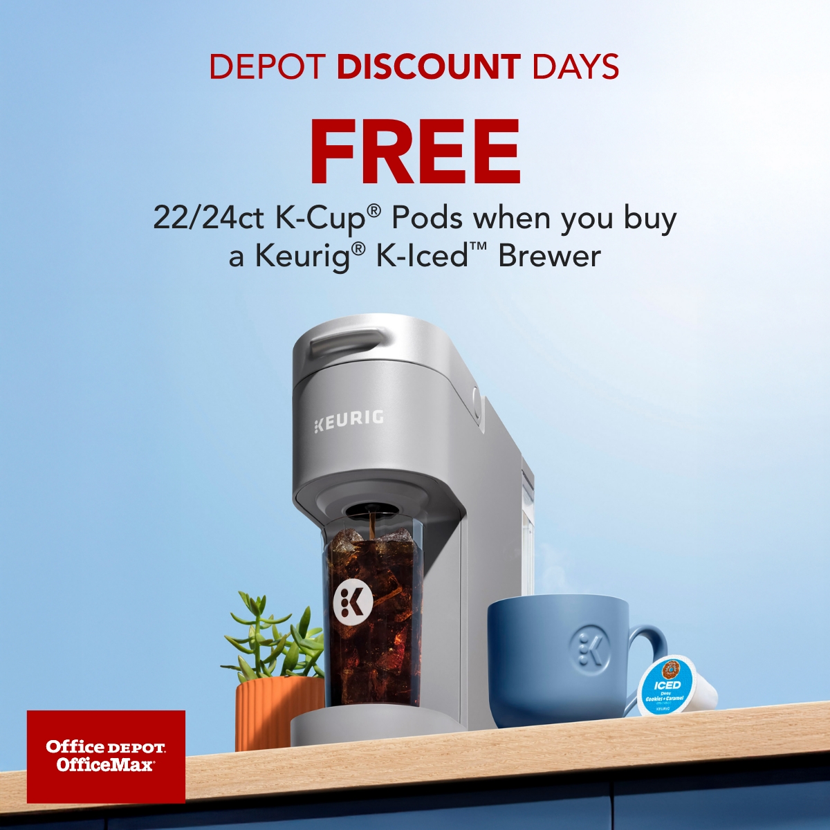 Cool off with a hot deal! ❄️☕Get FREE 22/24ct K-Cup® Pods when you buy a Keurig® K-Iced™ Brewer. Ends 7/19/25 bit.ly/3Id5BSA