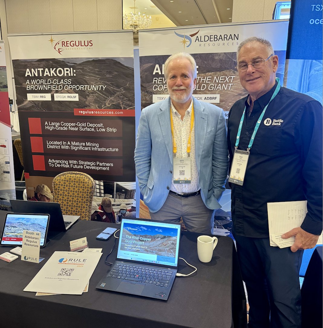 $REG.V is attending the 2025 <a href="/RealRickRule/">Rick Rule</a> Symposium, meeting investors, funds and shareholders.

AntaKori is a large #copper #gold asset in a brownfield setting, with low strip ratio and high-grade mineralization near surface. To learn more:
regulusresources.com/investors/corp…

$RGLSF $REG