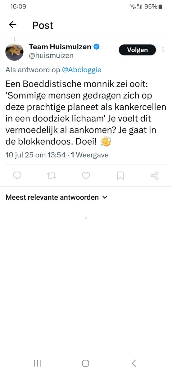 Fijn dat ze je meteen blokken.
Bedoel het helemaal niet zo kwaad😂