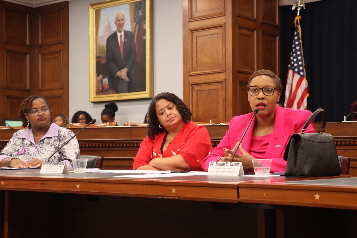 IWPResearch's tweet image. Yesterday, IWPR joined the National Council of Negro Women for a powerful congressional briefing on “Unequal Pay, Unequal Power: Black Women’s Pay Gap Crisis.” Our President and CEO, Dr. Jamila K. Taylor, spoke on the urgent need for economic justice and bold policy solutions…