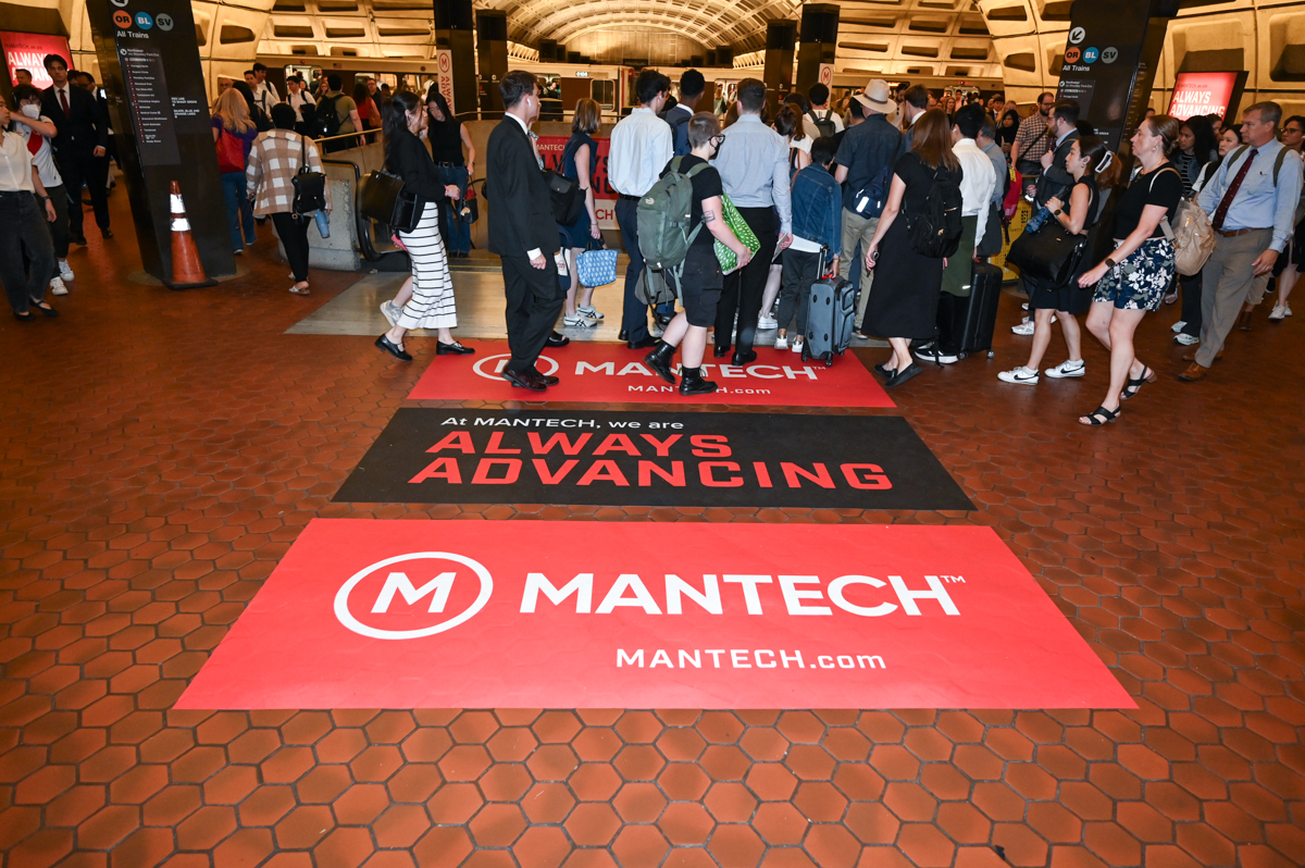 MANTECH's tweet image. Have you seen us in DC? 🚇 @MANTECH is dominating Metro Center with our ads! We're making our mark at the forefront of #NationalSecurity. #CognitiveCyber #DataAI #IntelligentEngineering