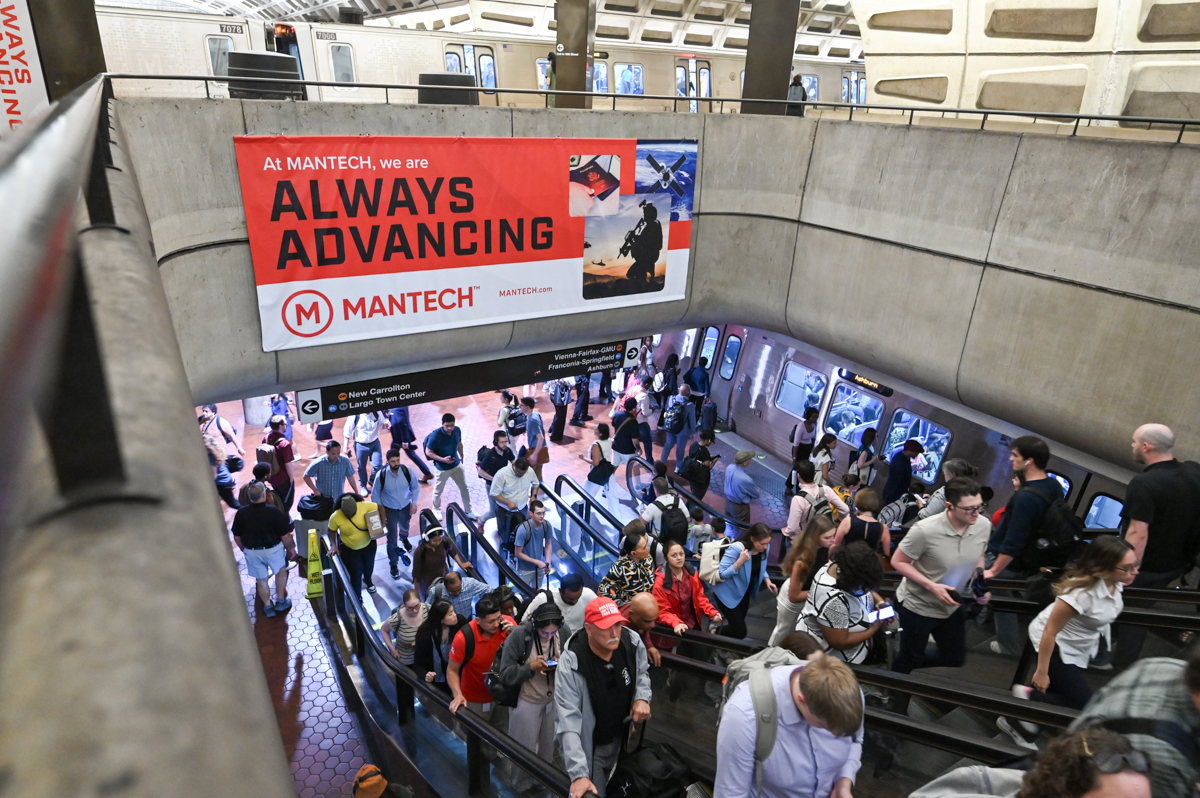 MANTECH's tweet image. Have you seen us in DC? 🚇 @MANTECH is dominating Metro Center with our ads! We're making our mark at the forefront of #NationalSecurity. #CognitiveCyber #DataAI #IntelligentEngineering