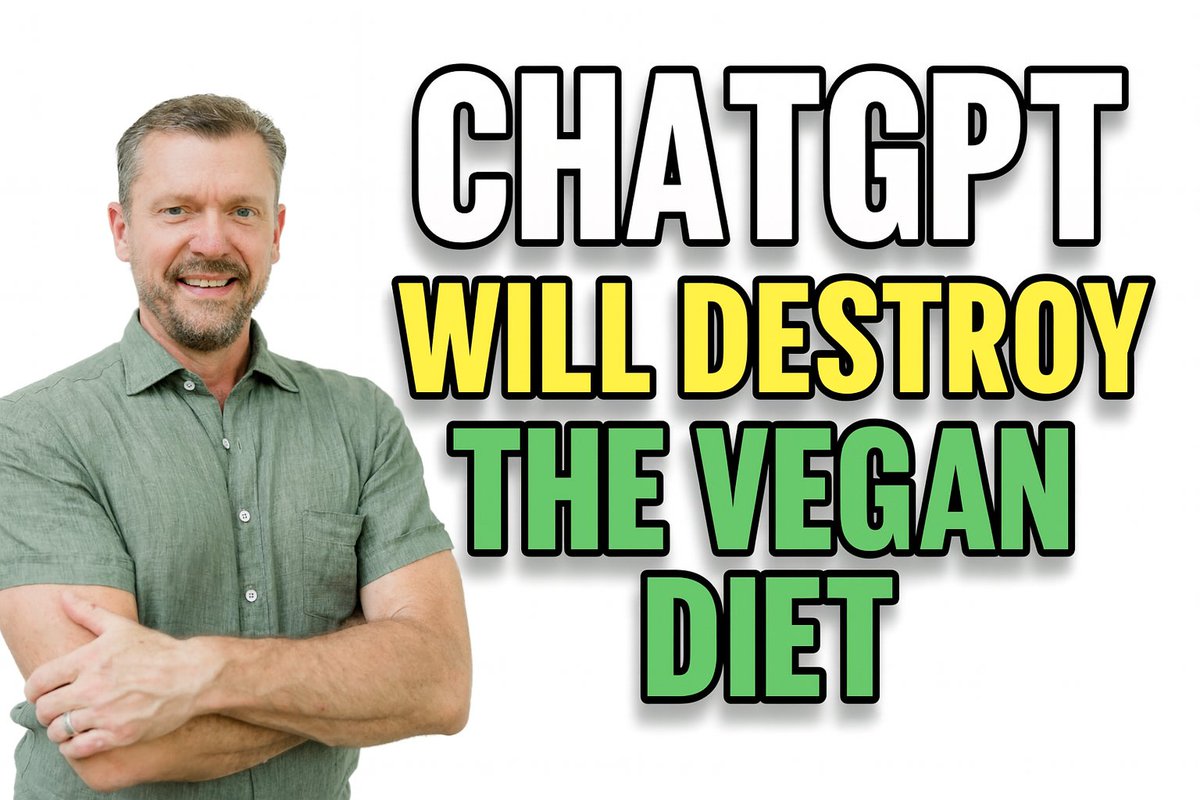 KenDBerryMD's tweet image. ChatGPT is helping Vegans learn that they've been badly misled! Here's how...
Watch: youtu.be/M0D95qG2hGg
Video Idea from: @FoodLiesOrg