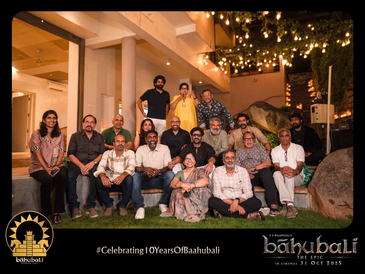 THE BAAHUBALI REUNION 2025…. 

#Celebrating10YearsOfBaahubali #DecadeofBaahubaliReign #Baahubali