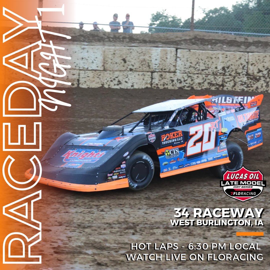 Race day mode: ON. Let’s get after it! 🏁⚙️

<a href="/RThornton20rt/">Ricky Thornton Jr</a>  tackles night 1 of the midwest tripleheader with <a href="/lucasdirt/">#𝗟𝘂𝗰𝗮𝘀𝗗𝗶𝗿𝘁 🏁</a>!

📍<a href="/34Raceway/">34 Raceway</a>
⏲️Hot Laps - 6:30 pm local time
💰$15,000
📺@floracing