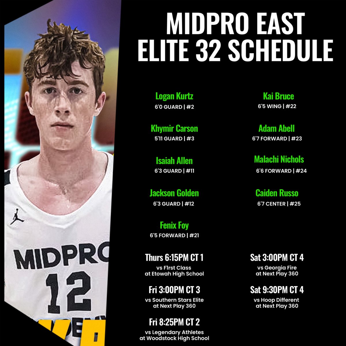 Gavin Sullivan-MidPro Academy (@g_sullivanmpa) on Twitter photo 17U MidPro Academy & 17U MidPro East Schedule for this week at the <a href="/OntheRadarHoops/">Shun Williams</a> Elite 32. 17U MidPro Academy & 17U MidPro East Schedule for this week at the <a href="/OntheRadarHoops/">Shun Williams</a> Elite 32.