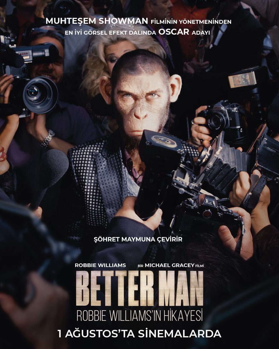 Better Man: Robbie Williams’ın Hikayesi
1 Ağustos’ta sinemalarda.
“Feel”, “Angels”, “Come Undone”…Her şarkı bir itiraf, her sahne bir yüzleşme.