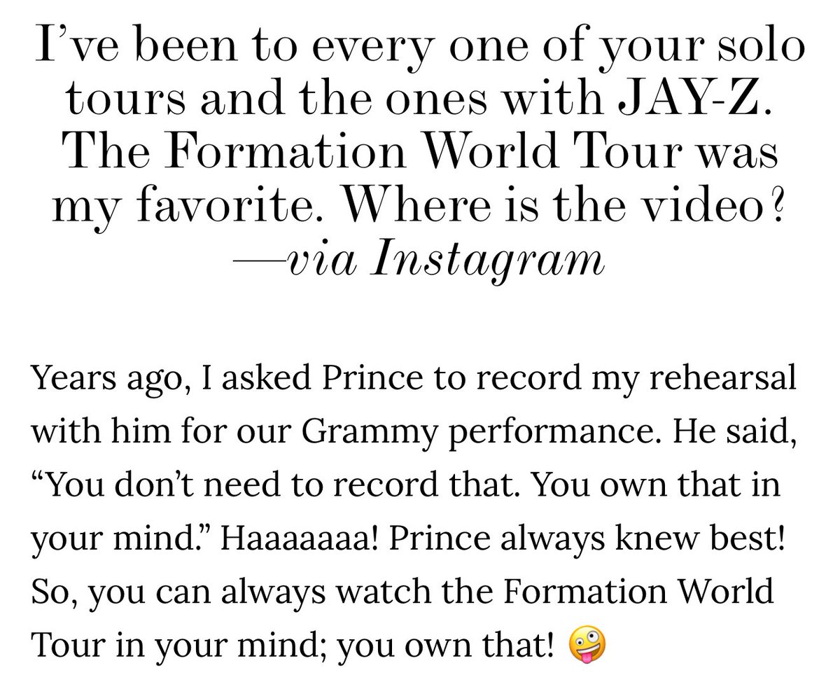 Throwback to when Beyoncé was asked about the FWT DVD 💀