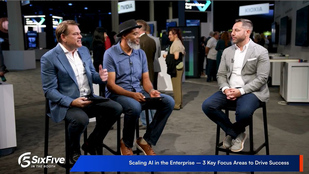 HPE_AI's tweet photo. HPE’s Global Chief Data Officer, Dan Waibel shares 3 key focus areas for success: agentic AI, unstructured data, and hybrid architecture plus how ChatHPE supports 60K users across the enterprise. Watch the @SixFive discussion from #HPEDiscover. #EnterpriseAI #ChatHPE https://t.co/QjYVFHxUiA