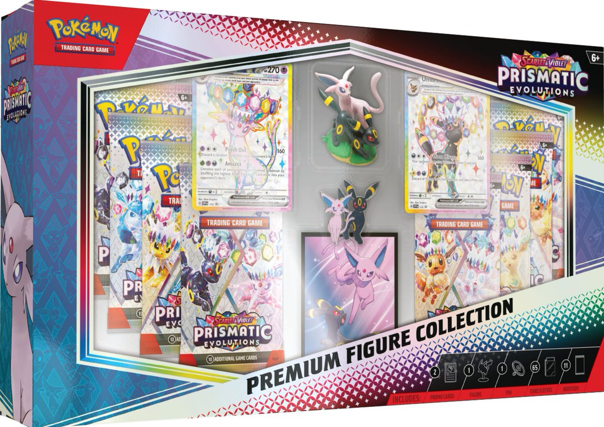 海外で発売される「Prismatic Evolutions Premium Figure Collection