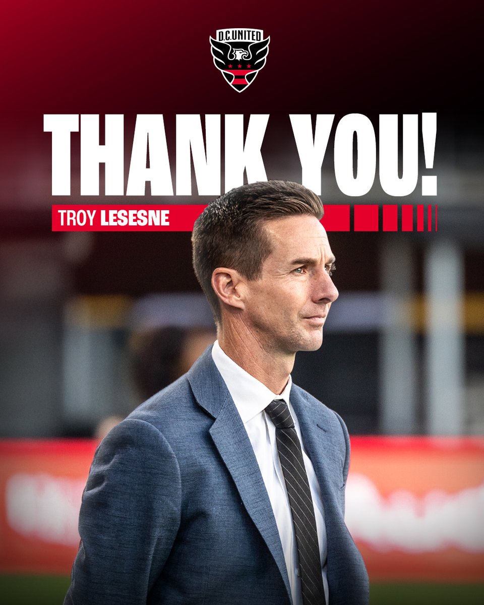 D.C. United has parted ways with Head Coach Troy Lesesne. We wish him all the best in his future.

Read More: bit.ly/3GhJo5d