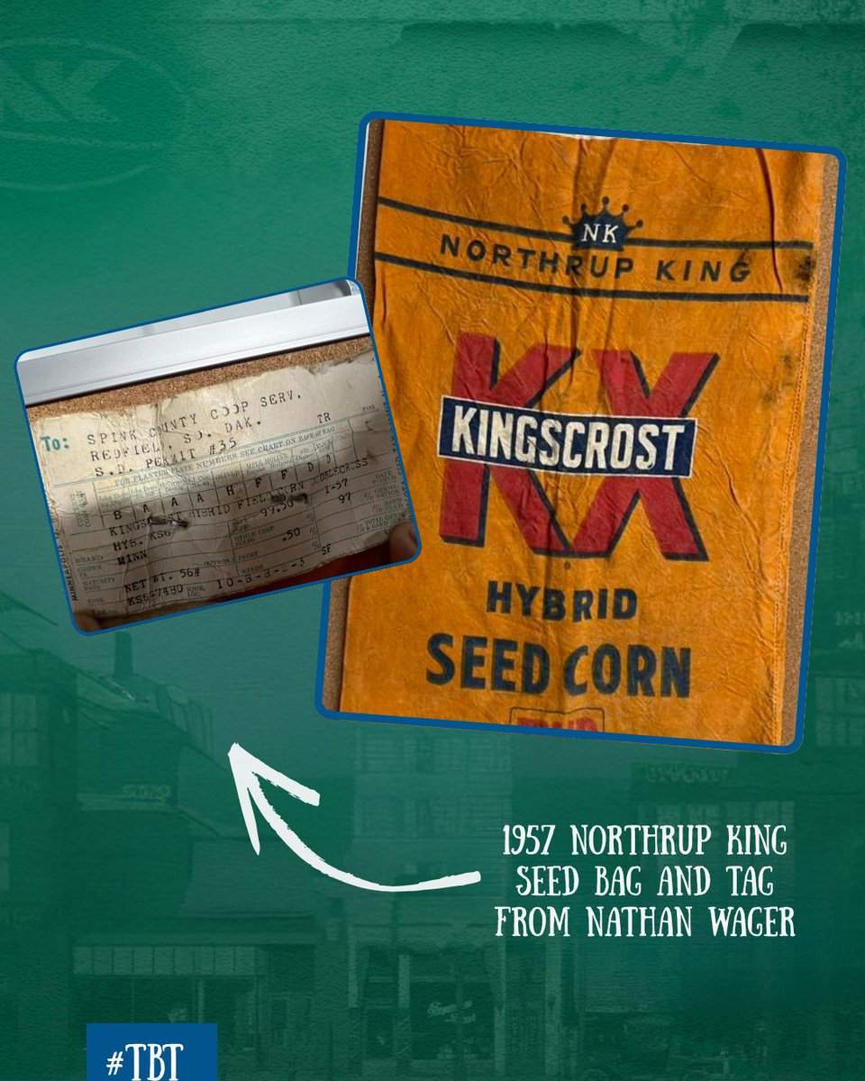 Happy #TBT everyone! Check out this 1957 Northrup King seed corn bag tag!

📸 credit: Nathan Wager