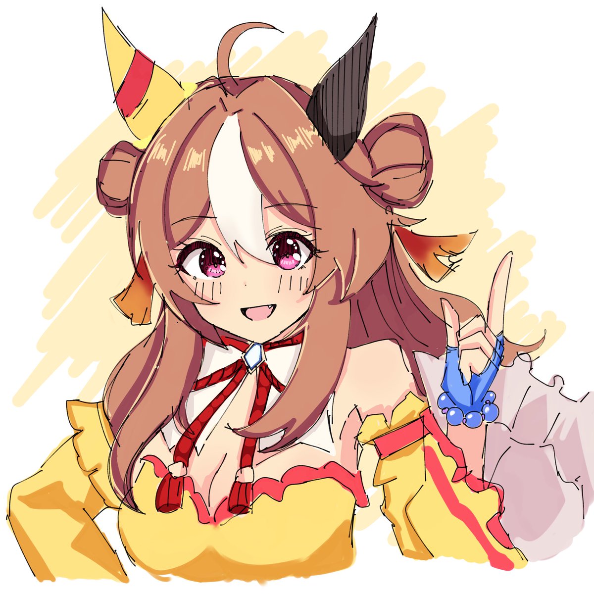 nuc0mya's tweet image. オキニを再掲して寝る‼️🛏️🤍
#ウマ娘 #コパノリッキー