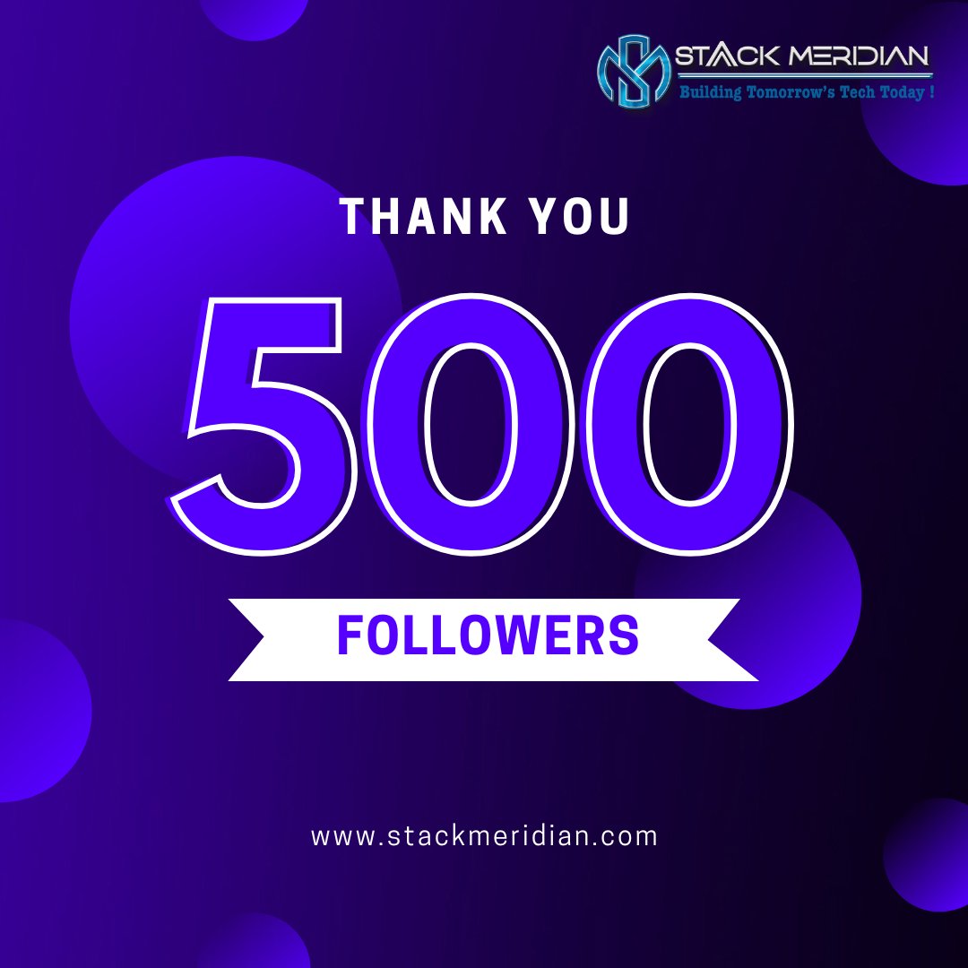 Stack_Meridian's tweet image. 🚀500 Followers!
We're thrilled to have each of you as part of the Stack Meridian journey.
Thank you for your support, your trust, and for being part of our growing community.
To all our new followers — Welcome aboard!
#StackMeridian #ThankYou #Web3 #BlockchainCommunity