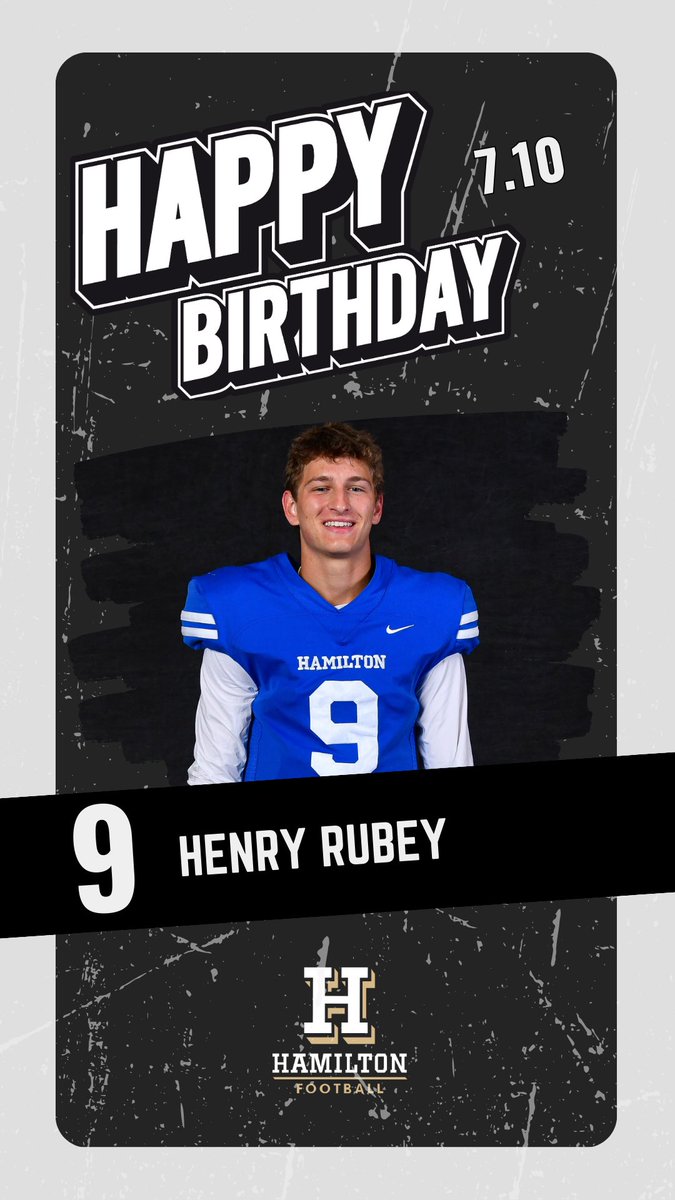 HamCollFootball's tweet image. Please join us in wishing Henry Rubey and Tani Smart a very happy birthday 馃帀!