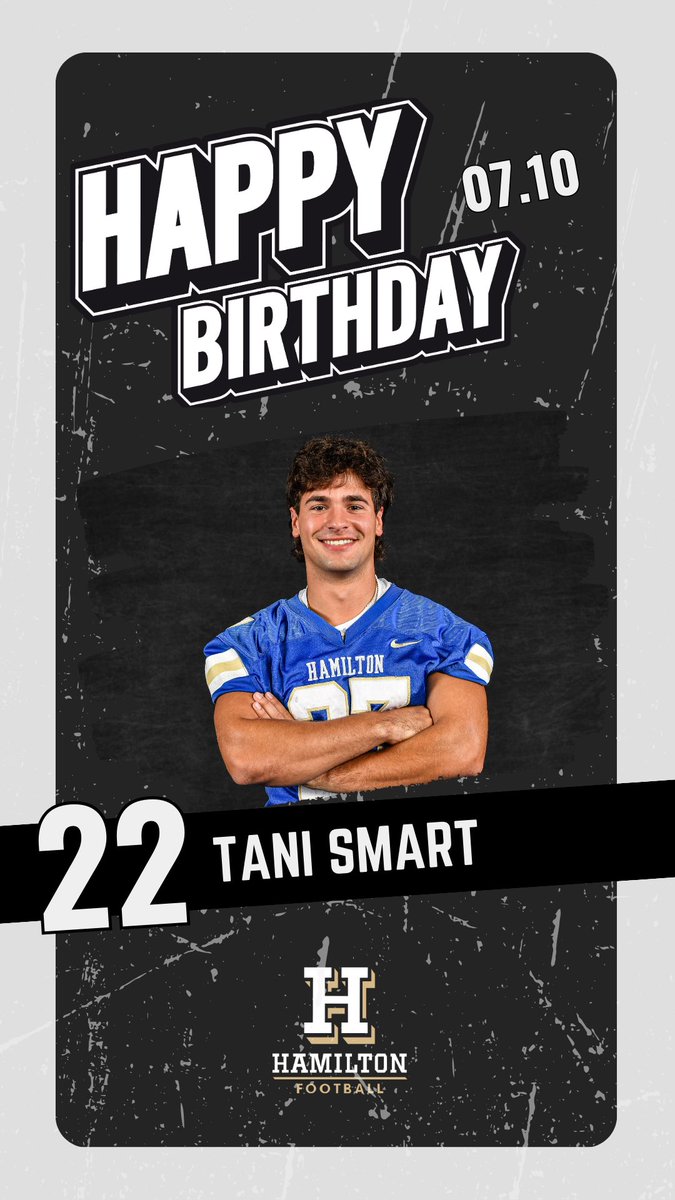 HamCollFootball's tweet image. Please join us in wishing Henry Rubey and Tani Smart a very happy birthday 馃帀!
