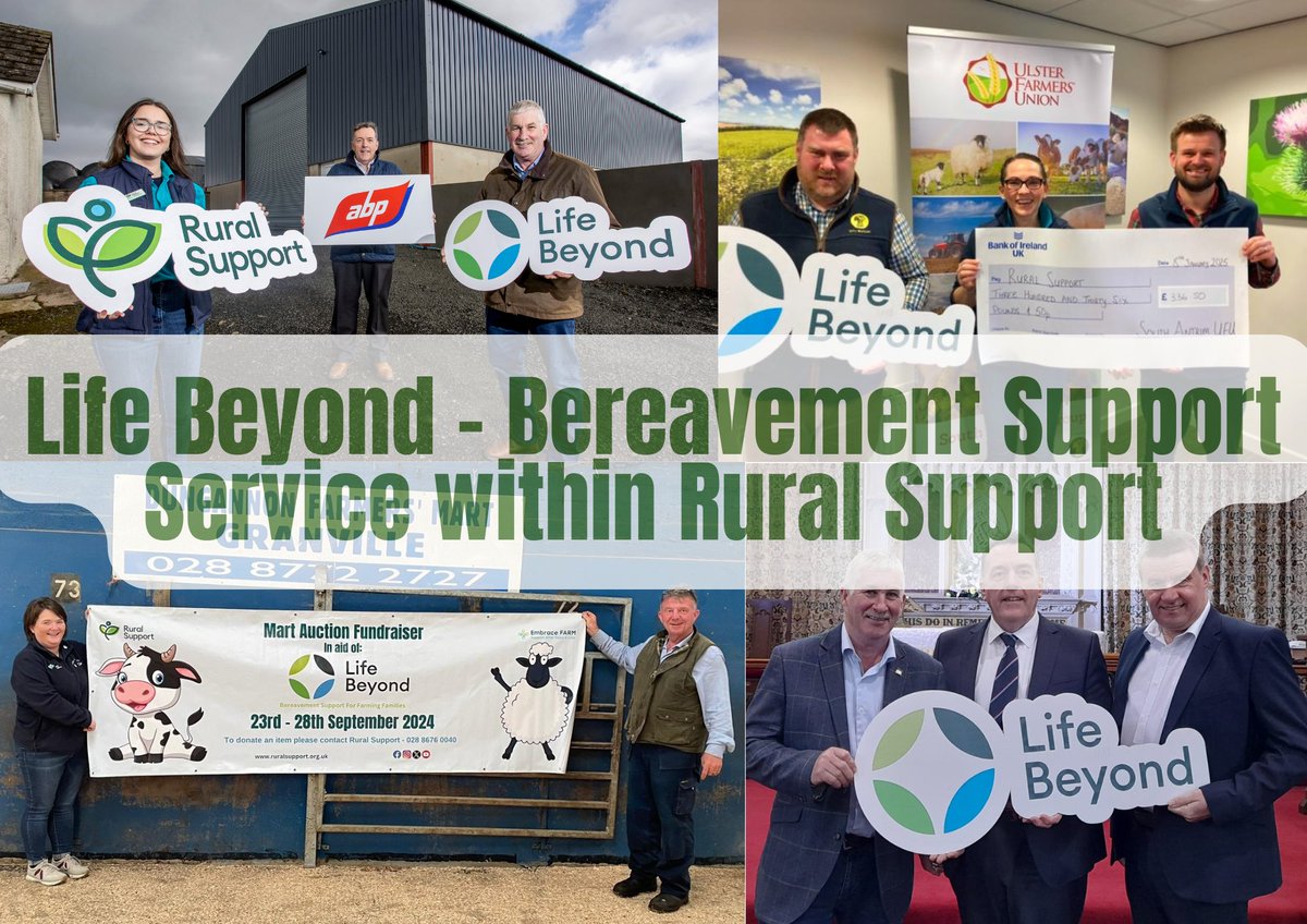 RuralSupport's tweet image. Life Beyond is a support programme delivered by us for farm families in NI who have experienced loss through a farm accident, unexpected or expected death. If you would like to help fund this programme please make it to Rural Support with a request to assign it for Life Beyond❤️