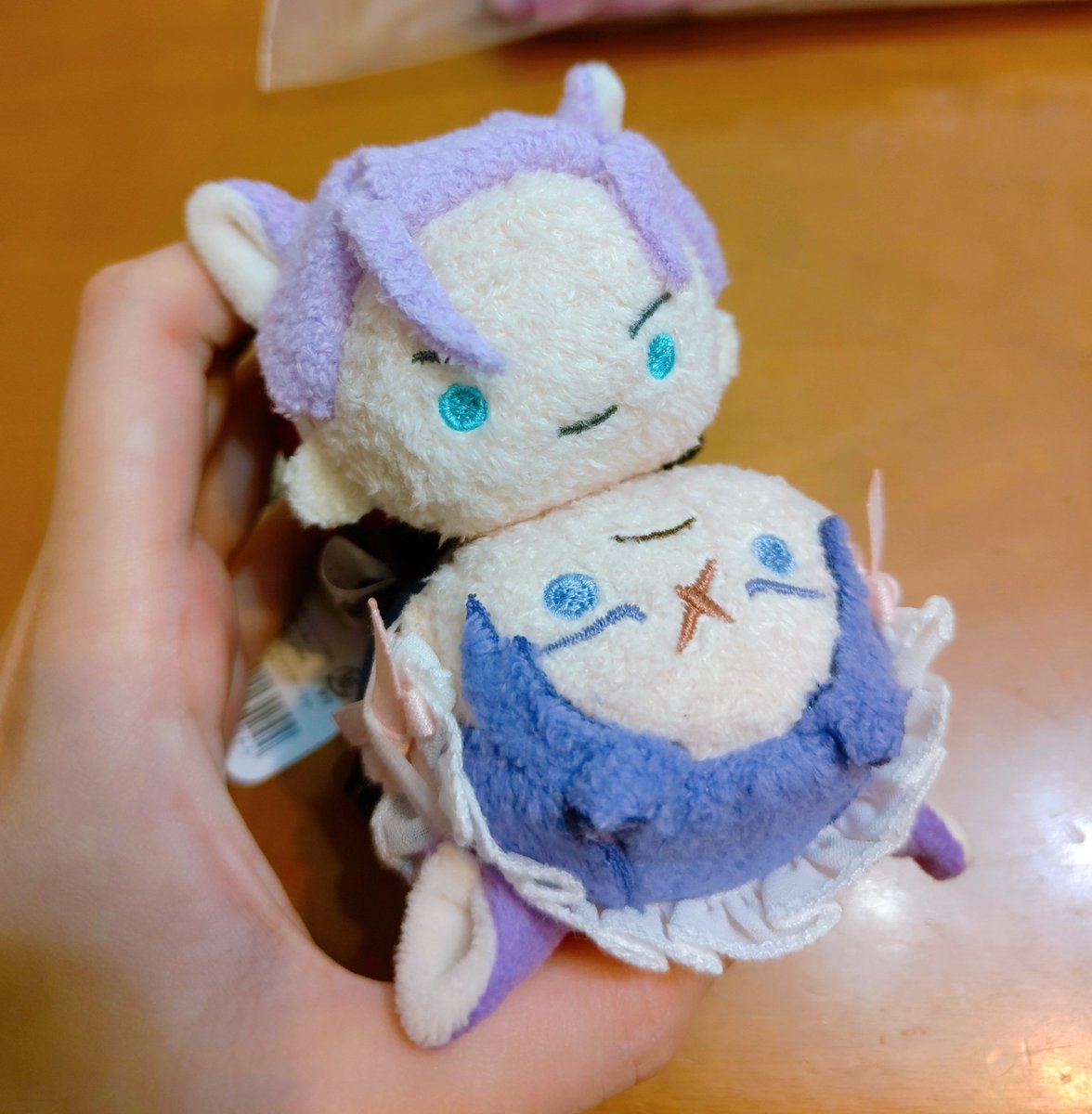 🩷💜哥哥平安降生
家裡的班班趴孤獨了好久終於做出來了，感謝朋友支援的完美布料跟哥哥胚，還有可愛加倍的耳朵版型及製作教學，終於美夢成真擁有兄弟趴趴😌🙏