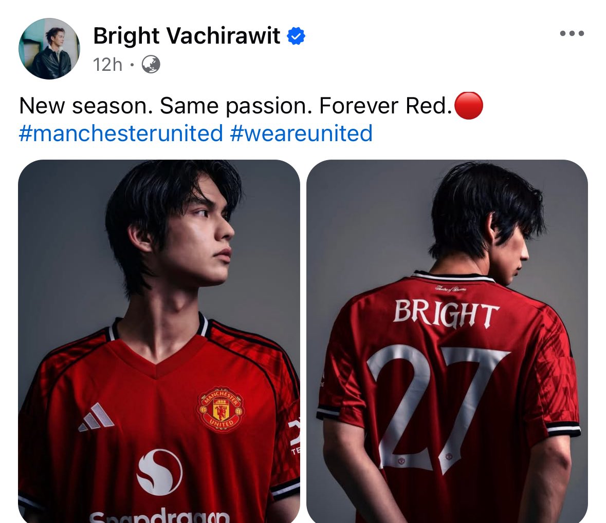 แฟนบอลแมนยูท่านนี้มาทุกแพลตฟอร์ม⚽️❤️
ฝากเข้าไปกดไลค์ แชร์ คอมเมนต์ด้วยนะคะ

IG : bbrightvc 
instagram.com/p/DL4SspxxkU7/…

X : <a href="/bbrightvc/">bright</a> 
x.com/bbrightvc/stat…

FB : Bright Vachirawit 
facebook.com/share/p/1Bjfhu…

Bright Vachirawit
#bbrightvc <a href="/bbrightvc/">bright</a>