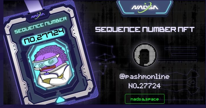 pashmonline's tweet image. Next Sbt On @monad_xyz  
&amp;gt; mint --sequence NFT 
&amp;gt; sequence number minted 
&amp;gt; onboarding complete to One // nadsa.space 
&amp;gt;&amp;gt; welcome to @0xNADSA 

thanks @Edii25 and @erfanhoseini301