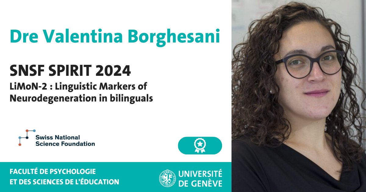 UNIGEnews's tweet image. 🏅 Valentina Borghesi, professeure à la Faculté de psychologie et des sciences de l'éducation, et Stéphane Guerrier, professeur à la Faculté des sciences @sciences_UNIGE , sont les deux lauréat-es du SNSF SPIRIT 2024, un programme dédié aux projets de recherche internationaux des…