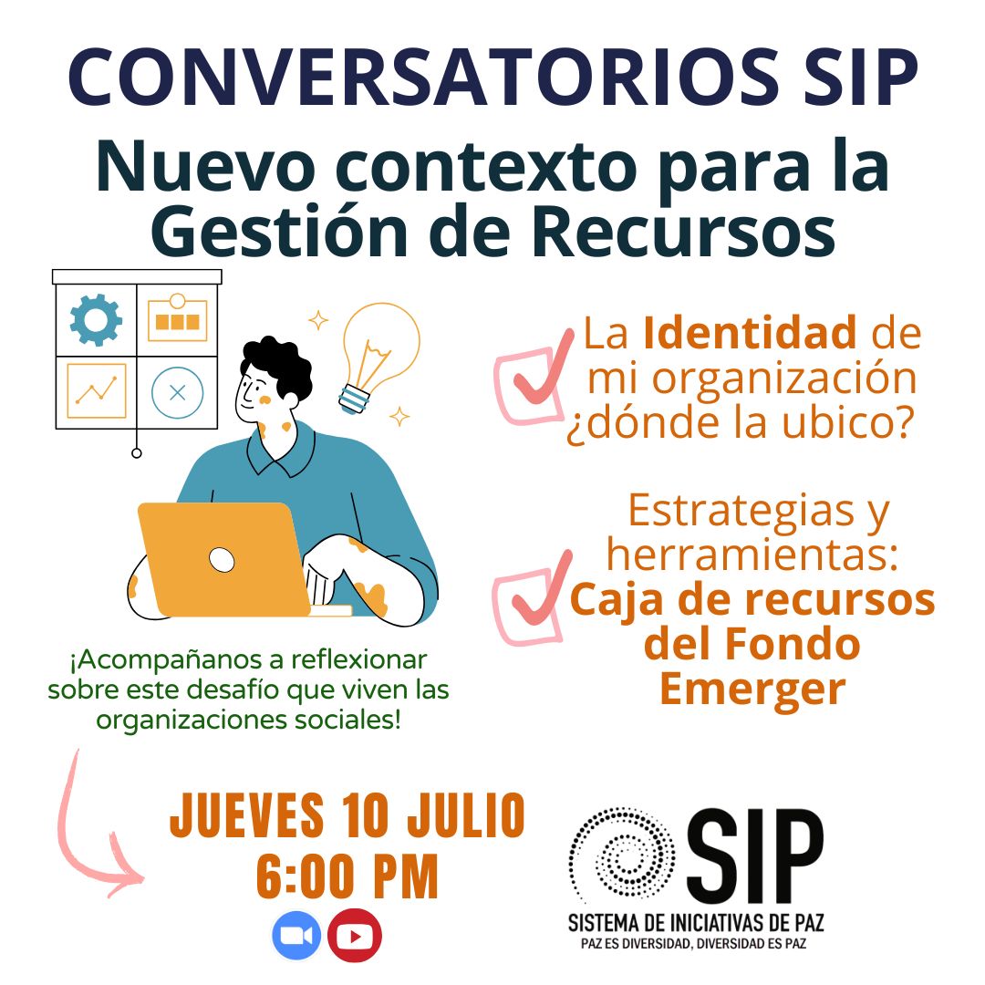 SistemaPaz's tweet photo. 📣 ¡Hoy conversaremos sobre #Sostenibilidad en tiempos de cambio!
Reflexionaremos sobre la #identidad de las #OrganizacionesSociales
Recibiremos la Caja de Recursos del Fondo Emerger
⏰ 6:00 pm
📺 YouTube: sistemadeiniciativasdepaz-sipc

#ConstrucciónDePaz  #GestiónDeRecursos https://t.co/pdIJL7ME1M