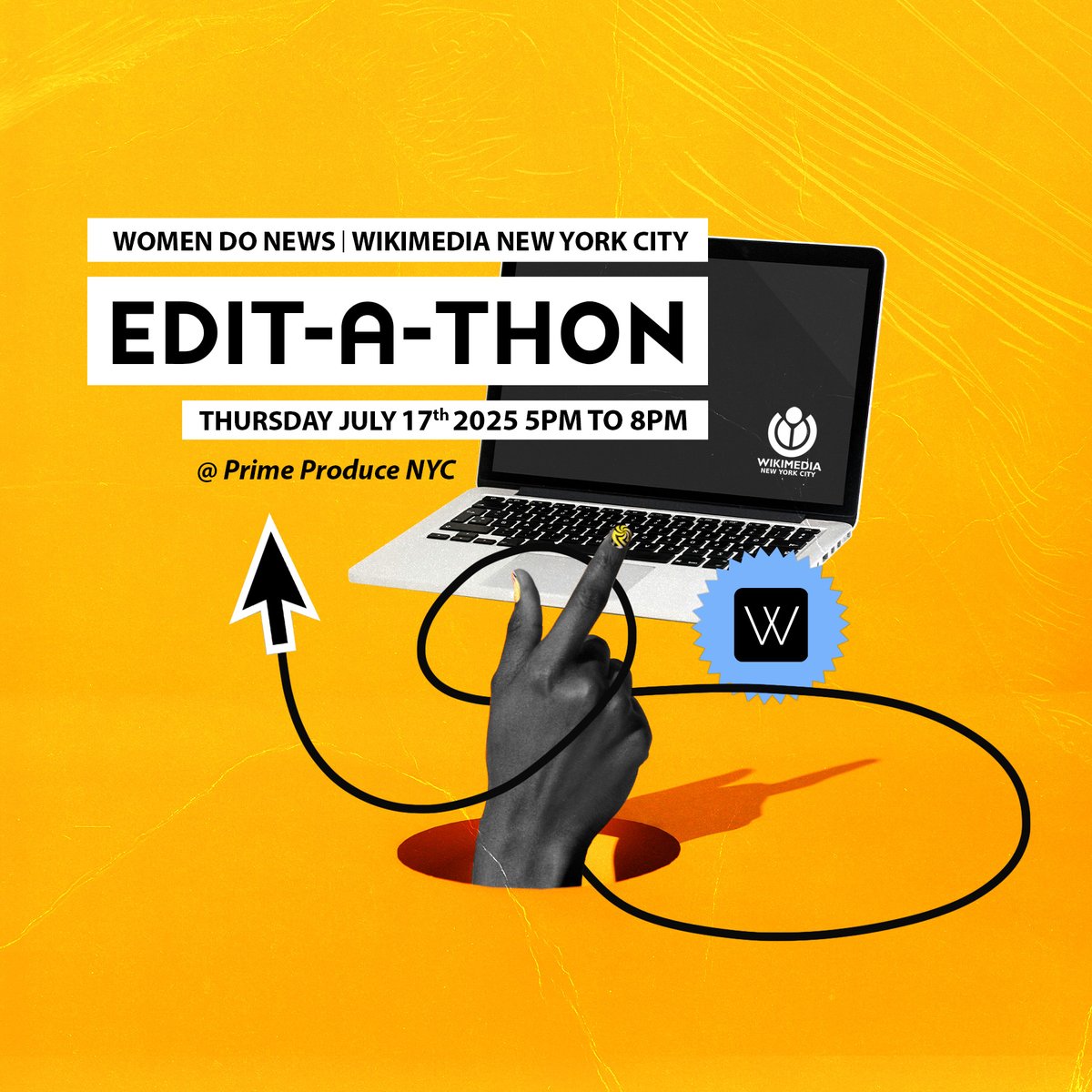 WikimediaNYC's tweet image. Want to raise the visibility of women, women-identified, non-binary journalists? Love Wikipedia? In NYC July 17th? Come to Prime Produce 5-8pm and join us & Women Do News for an edit-a-thon! Details: en.wikipedia.org/wiki/Event:NYC…