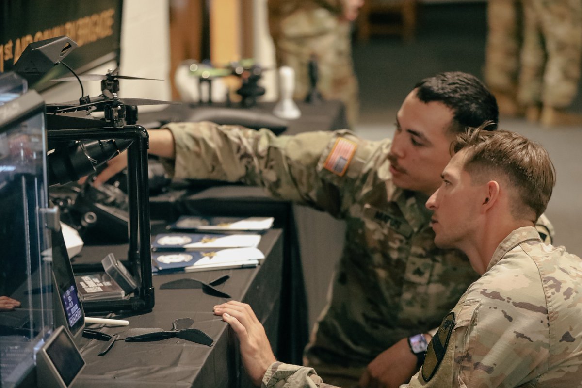 iiiarmoredcorps's tweet image. The battlefield is changing, and so are we. 1st AIRCAV BDE is embracing tech like 3D printing to build drones & parts on demand, maintaining lethality & keeping our Soldiers safer. Staying ahead of threats keeps us ready to deter & defeat any enemy, anywhere.
@USArmy | @FORSCOM