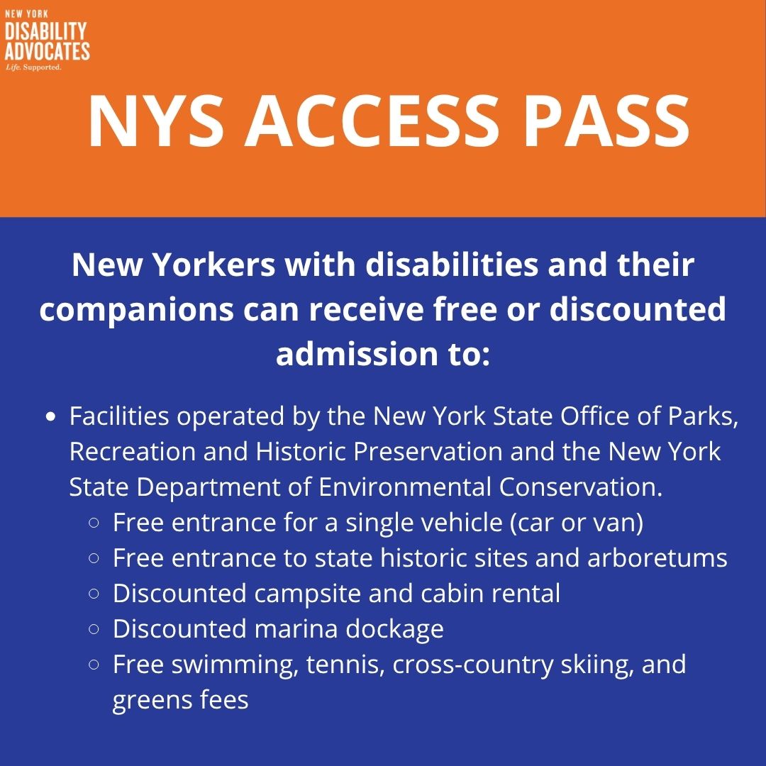 NYDisabilityAdv's tweet image. Did you know?
New York State Parks offers an Access Pass that provides people with disabilities and their companions complimentary admission to all state parks! 🌳
Get out and enjoy the great outdoors! Apply today: bit.ly/3G3oXZu
#NYStateParks