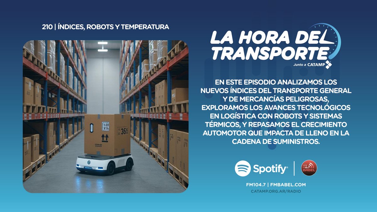 #HOY 17hs #viernesde La Hora del Transporte en su 5ta temporada por‌ <a href="/fmbabel/">FM Babel 107.5</a> 104.7 

Escuchalo acá fmbabel.com

Te espero!

Seguínos también en
Spotify bit.ly/LHDTPodcast_Sp…
YouTube bit.ly/LHDTPodcast_Yo…

#lahoradeltransporte
<a href="/FADEEAC/">FADEEAC</a>