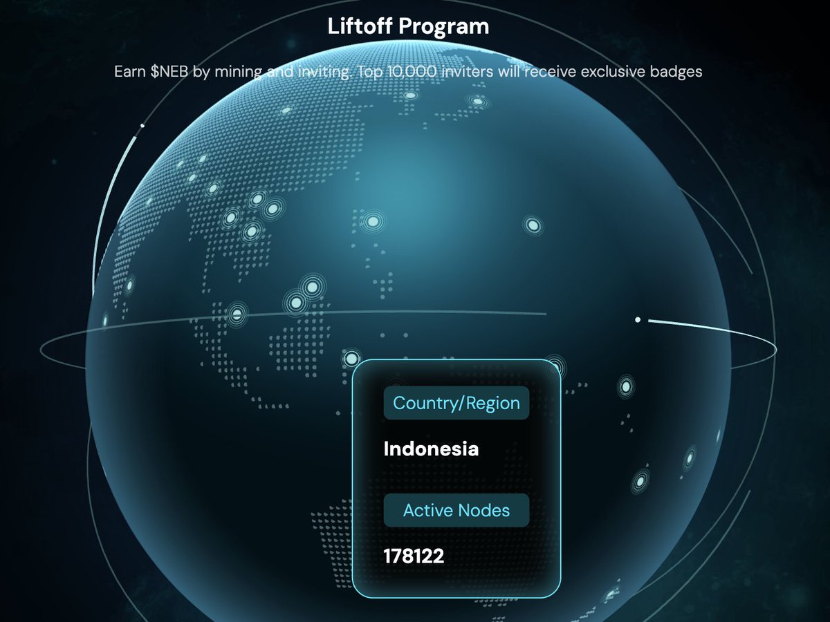 NebulaiHQ's tweet image. Indonesia is ON FIRE 🔥
178K+ nodes and still growing.
Keep going #Nebers 🚀