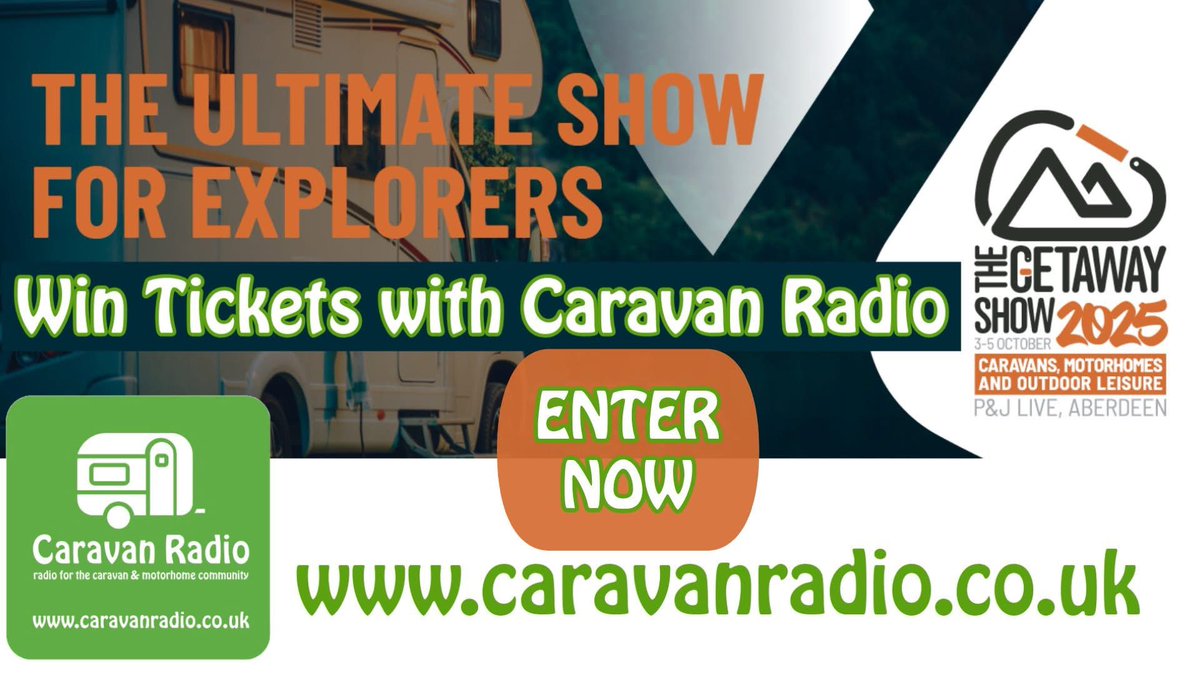 caravanradio.co.uk/thegetawayshow #aberdeen #caravan #motorhome #campervan #outdoorlife