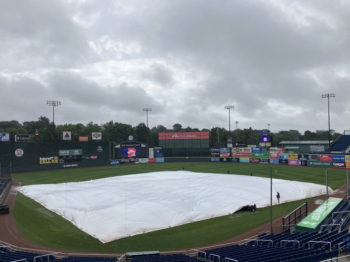 Not currently baseball weather in Portland, Maine, but rain is abating and Sea Dogs-Yard Goats expected to start on time for Double-A noon matinee. Highly-regarded Payton Tolle to toe the rubber for the home team.