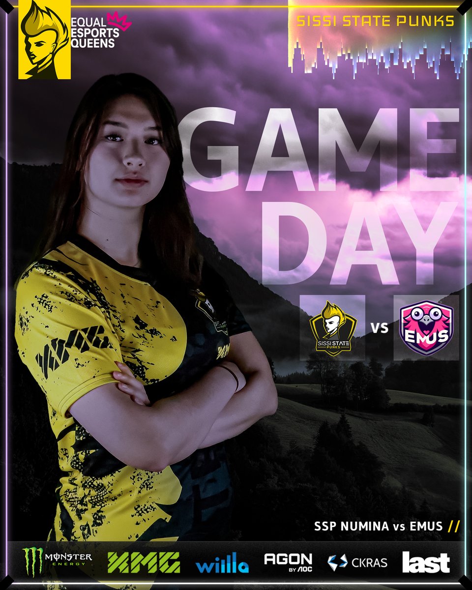 SISSI STΛTΞ PUNKS (@sissistatepunks) on Twitter photo Our second match in the <a href="/projectvgg/">PROJECT V</a> EQUAL ESPORTS QUEENS Pro Series is around the corner!
We play against <a href="/Emus_Vlr/">EMUS</a> today! 🤘
🕕 6PM CET
SSP Watchparties:
📺 ttv/wonkka_1337
📺 ttv/NotAmusedEmi
<a href="/dorie_vt/">SSP DorieVT</a>
<a href="/ItsmeDaru/">Daru</a>
<a href="/florvlr/">SSP Flor</a>
<a href="/gramnoi/">noi co</a>
<a href="/piccalilyx/">Anne</a>
<a href="/HermesVLR/">SSP Hermès ⚚</a>
<a href="/Draken_Val/">SSP DraKen</a> Our second match in the <a href="/projectvgg/">PROJECT V</a> EQUAL ESPORTS QUEENS Pro Series is around the corner!
We play against <a href="/Emus_Vlr/">EMUS</a> today! 🤘
🕕 6PM CET
SSP Watchparties:
📺 ttv/wonkka_1337
📺 ttv/NotAmusedEmi
<a href="/dorie_vt/">SSP DorieVT</a>
<a href="/ItsmeDaru/">Daru</a>
<a href="/florvlr/">SSP Flor</a>
<a href="/gramnoi/">noi co</a>
<a href="/piccalilyx/">Anne</a>
<a href="/HermesVLR/">SSP Hermès ⚚</a>
<a href="/Draken_Val/">SSP DraKen</a>