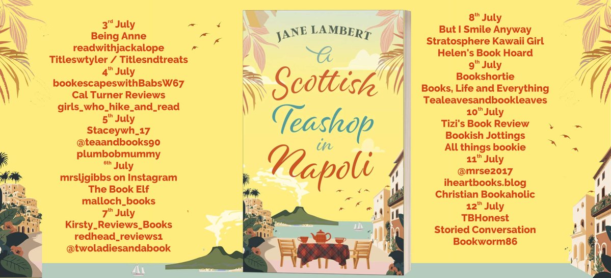 BookishJottings's tweet image. Read the @BookishJottings review for @JaneLambert22&apos;s #AScottishTeashopinNapoli published by @BedfordSqBooks here: bookishjottings.com/2025/07/10/a-s… @rararesources #WomensFiction #ContemporaryRomance #Italy #Naples