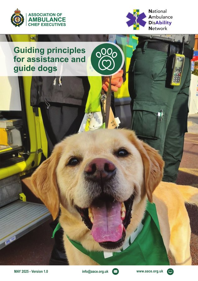 See how #Pawsitive Principles 🐾 are making a difference to our patients with #neurodivergent conditions - while also empowering #ambulance crews and #paramedics to make confident decisions in the #UEC environment. 

🐶aace.org.uk/wp-content/upl… 

#AssistanceDogs #paramedic #Woof