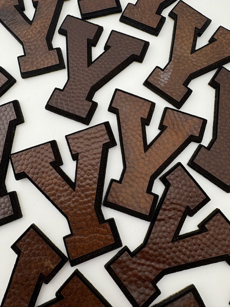 Custom Varsity Y we made for <a href="/YorkDukeFB/">York Duke Football</a> - excited to get ‘em to their fans soon!