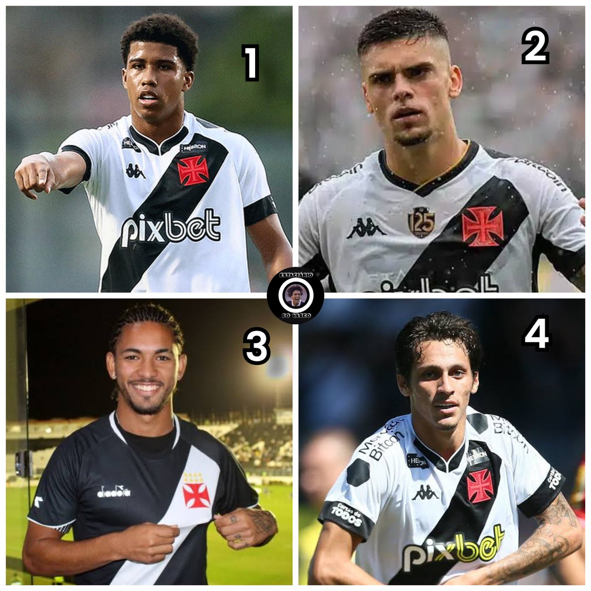 💢 SÓ PODE VOLTAR UM DELES PARA O VASCO, QUEM VOCÊ ESCOLHERIA?

1 - Andrey Santos
2 - Gabriel Pec
3 - Douglas Luiz
4 - Marlon Gomes

➡️ DIZ AÍ..