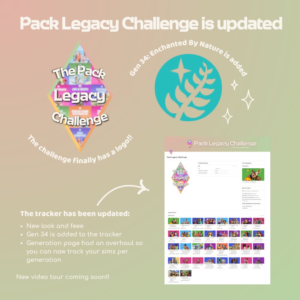 RosannaTxt's tweet image. β¨ PACK LEGACY IS UPDATED β¨
A new generation for the brand new pack is added, I have finally made a logo and the legacy tracker template received a HUGE overhaul!!
π§πΌCheck out the new gen: rosannatxt.nl/pack-legacy
ποΈ Get the new tracker: ko-fi.com/rosannatxt/shop