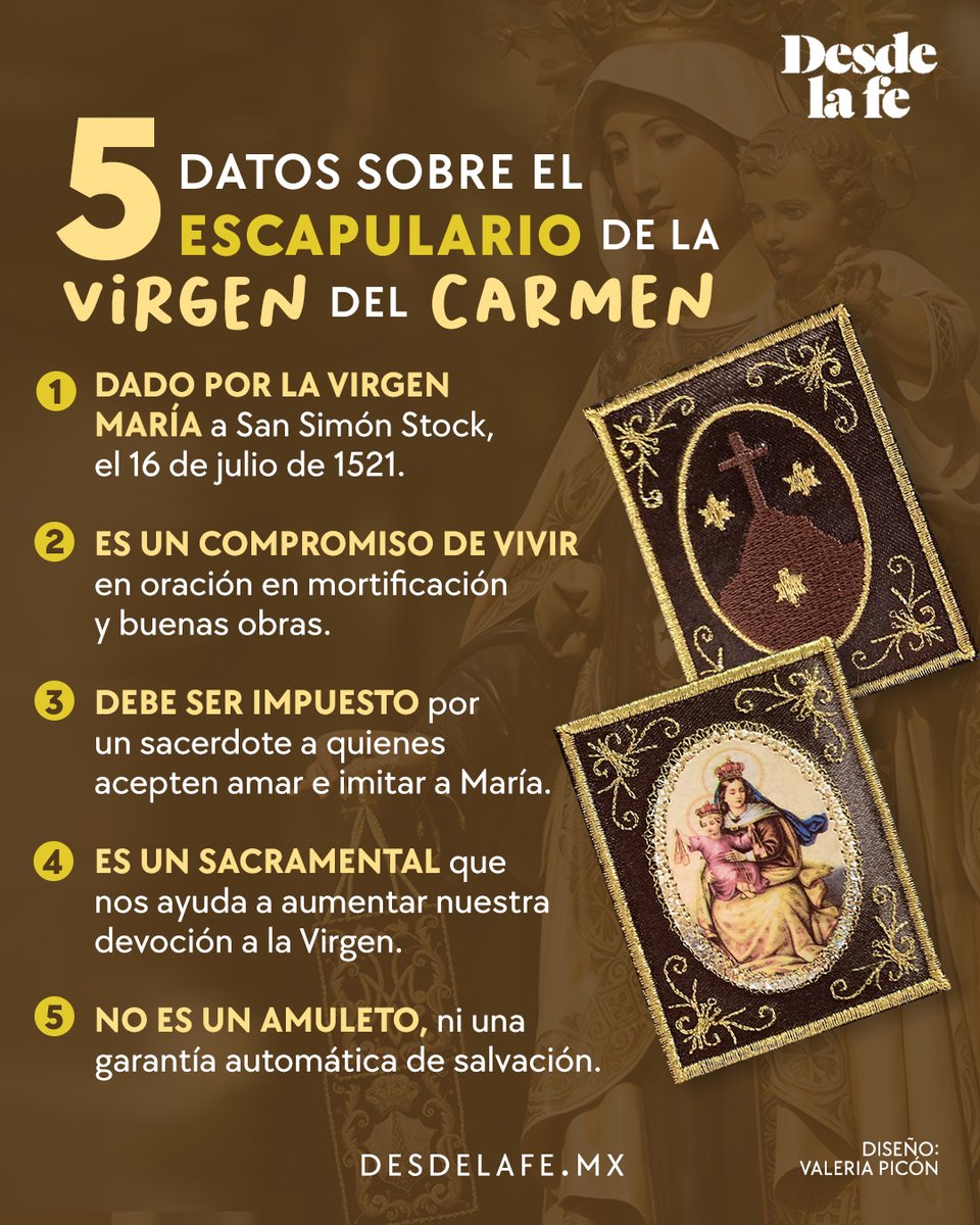 🤎 El uso del santo escapulario es un compromiso de vida y oración, y de santificación en el amor de la Virgen María. Ella prometió su protección y salvación si somos obedientes a su palabra. 🙏

desdelafe.mx/noticias/sabia…