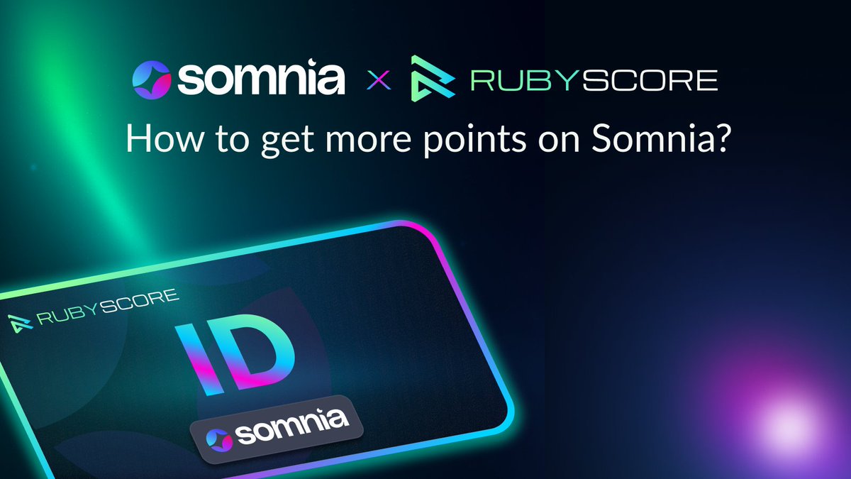 Earn more points on <a href="/Somnia_Network/">Somnia</a> — mint the desirable RubyScore ID!

✔️ Use various contracts
✔️ Interact on different days, weeks, months
✔️ Boost your balance &amp; gas usage
✔️ Increase txn volume and count w/ RubyScore Deferred Transactions Service

💡 Tip: Steady &gt; Spam. Few