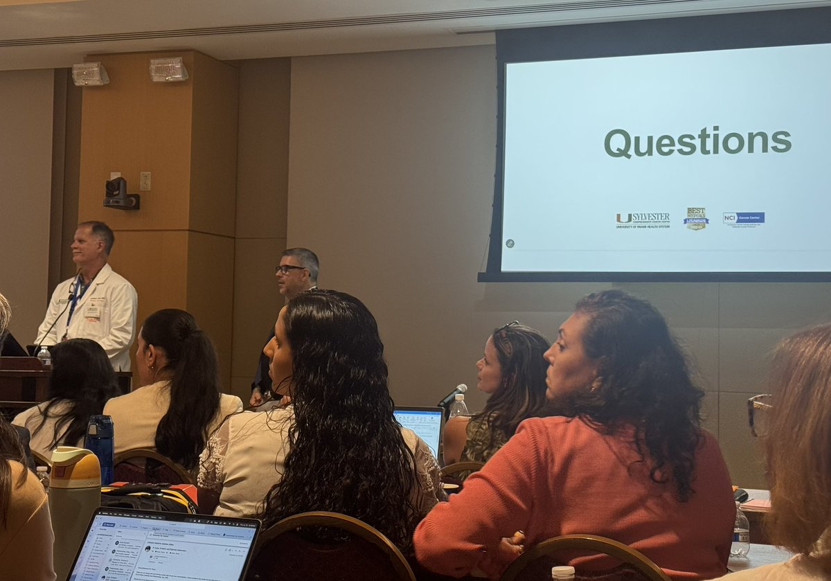 Packed room  this morning at the <a href="/SylvesterCancer/">Sylvester Comprehensive Cancer Center</a> Population Sciences Retreat! Great energy and important conversations about research that really impacts patients. <a href="/DrSDNimer/">Stephen D. Nimer, MD</a> <a href="/DrFrankJPenedo/">Frank J Penedo, PhD</a> <a href="/JTrentMDPhD/">Jon Trent, MD, PhD</a> Dr Lara Traeger