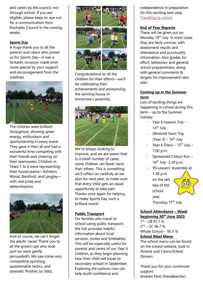 Newsletter 10th July 2025