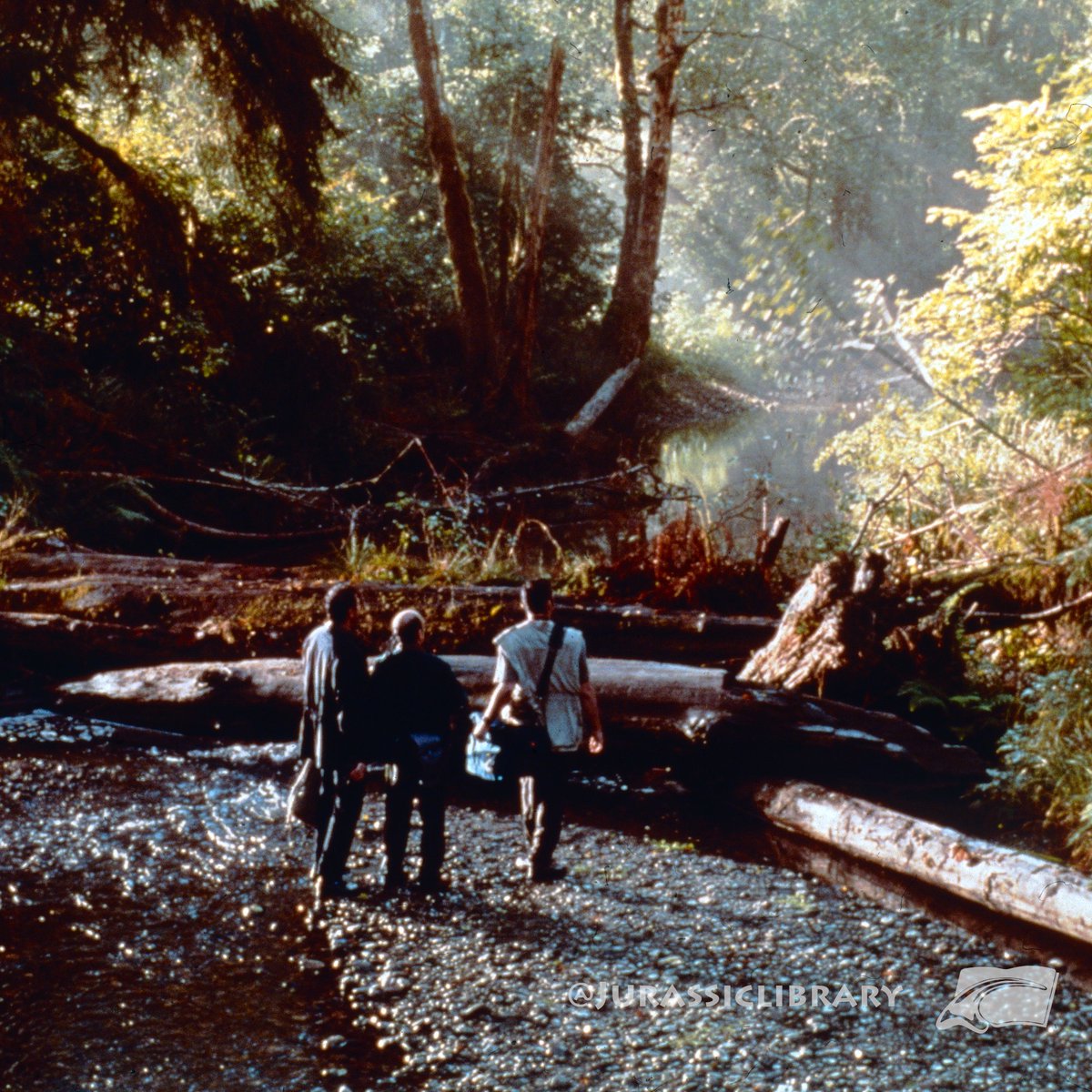 Man, this image is so trippy cause you KNOW there's supposed to be the herd of Stegosaurus out there in those woods, but they're not.

Absolute movie magic - this is why I love doing Jurassic Library, to be able to peak behind the curtains and show all of you