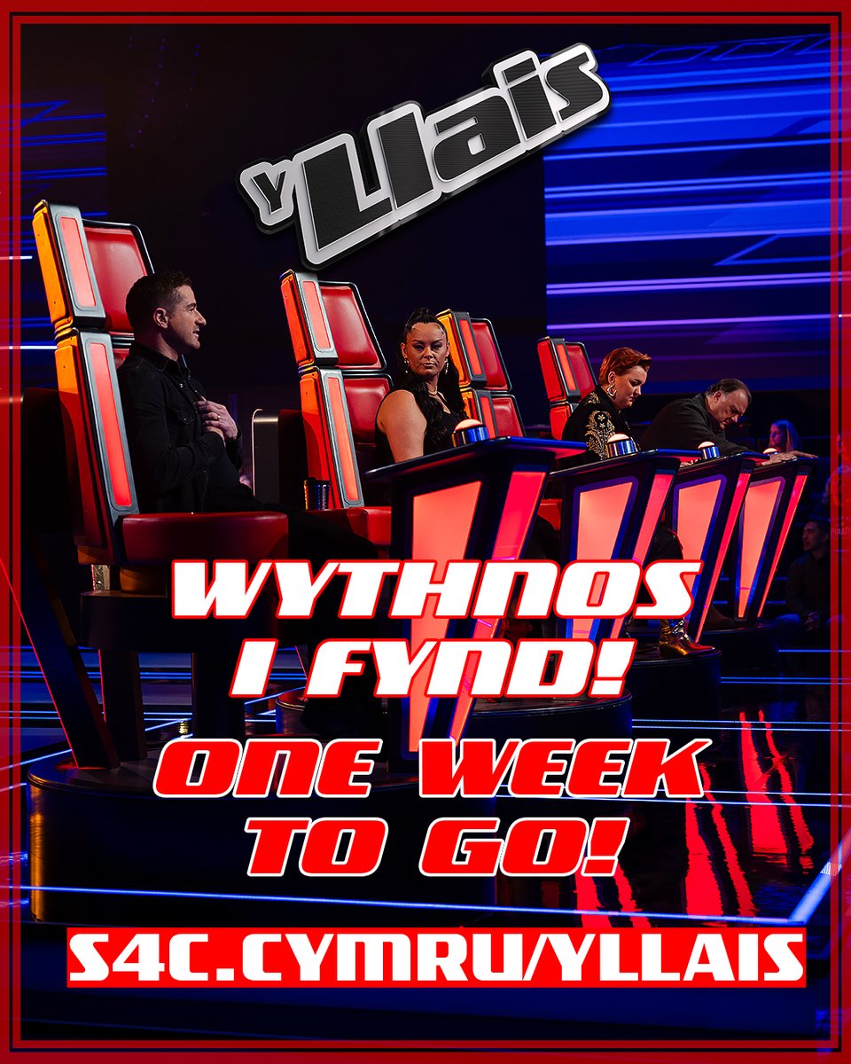 yllaiss4c's tweet image. 🚨 DYDDIAD CAU MEWN WYTHNOS | CLOSING DATE IN ONE WEEK 🚨
Ymgeisia fan hyn | Apply here:
s4c.cymru/yllais
@S4C @ywsgwynedd @AleighciaSings @BronwenLewis_
#thevoice #yllais #S4C