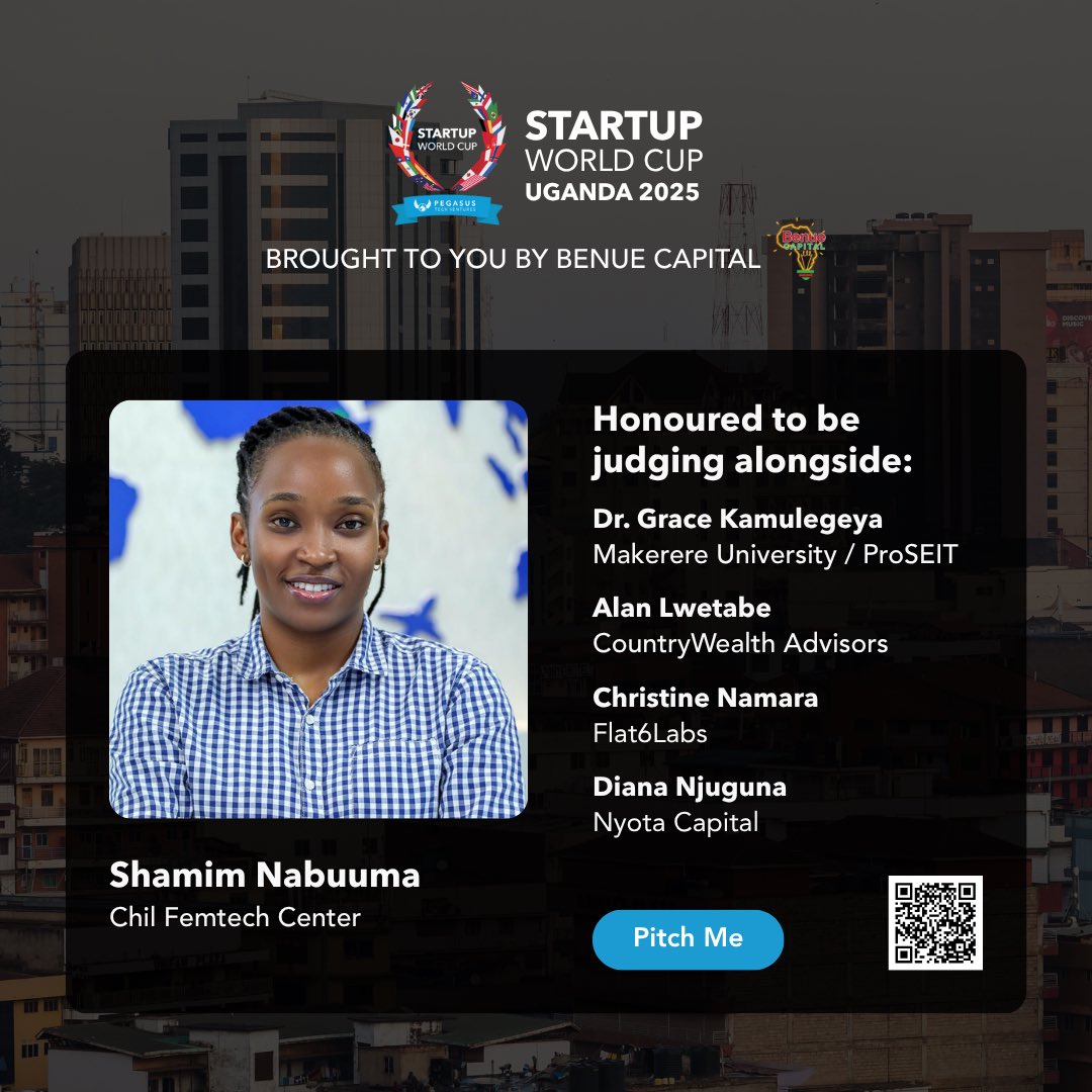 I’ll be judging at the Startup World Cup Uganda Regional Finale as 10 startups pitch for a spot at the Grand Finale in Silicon Valley and a shot at a $1M prize.
It’s the world’s biggest pitch competition, run by Pegasus Tech Ventures (backers of Airbnb &amp; OpenAI).

Come through👇🏾
